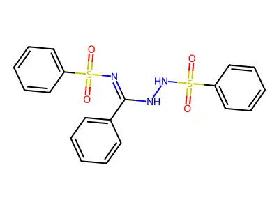 N-(benzenesulfonamido)-N'-(benzenesulfonyl)benzenecarboximidamide structure