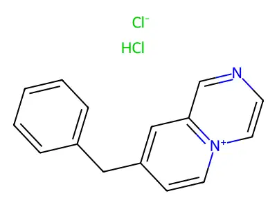 Pyrido(1,2-a)piperazin-1-ium, 7-benzyl-, chloride, hydrochloride structure