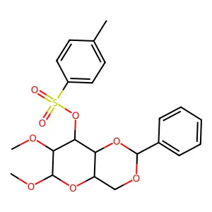 (6,7-dimethoxy-2-phenyl-4,4a,6,7,8,8a-hexahydropyrano[3,2-d][1,3]dioxin-8-yl) 4-methylbenzenesulfonate structure