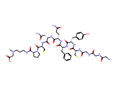 Vasopressin, N-alpha-gly-gly-gly-8-lys-9-des-glynh2- structure