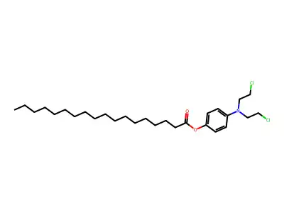 Phenol, p-(bis(2-chloroethyl)amino)-, stearate structure