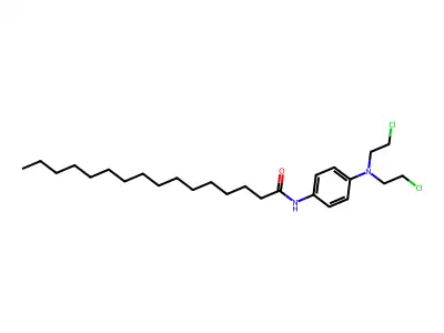Hexadecanamide, N-(4-(bis(2-chloroethyl)amino)phenyl)- structure