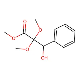 Methyl 3-hydroxy-2,2-dimethoxy-3-phenylpropanoate structure