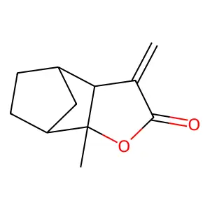 7a-Methyl-3-methylidenehexahydro-4,7-methano-1-benzofuran-2(3H)-one structure