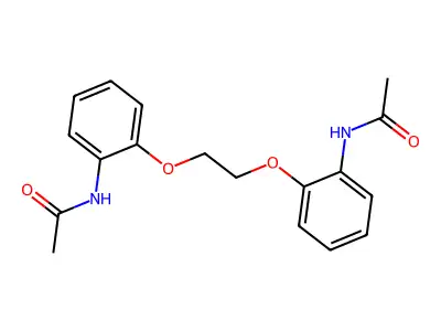N-[2-[2-(2-acetamidophenoxy)ethoxy]phenyl]acetamide structure