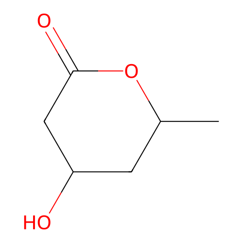 4-Hydroxy-6-methyloxan-2-one structure
