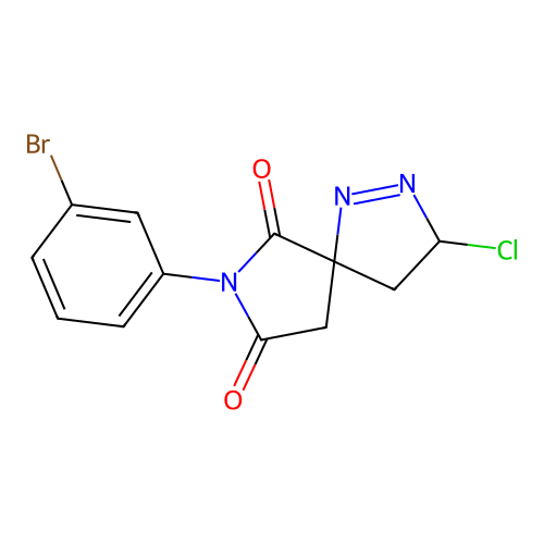 7-(3-Bromophenyl)-3-chloro-1,2,7-triazaspiro[4.4]non-1-ene-6,8-dione structure