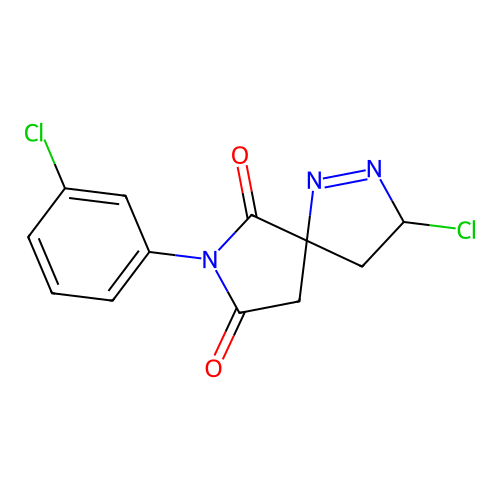 3-Chloro-7-(3-chlorophenyl)-1,2,7-triazaspiro[4.4]non-1-ene-6,8-dione structure