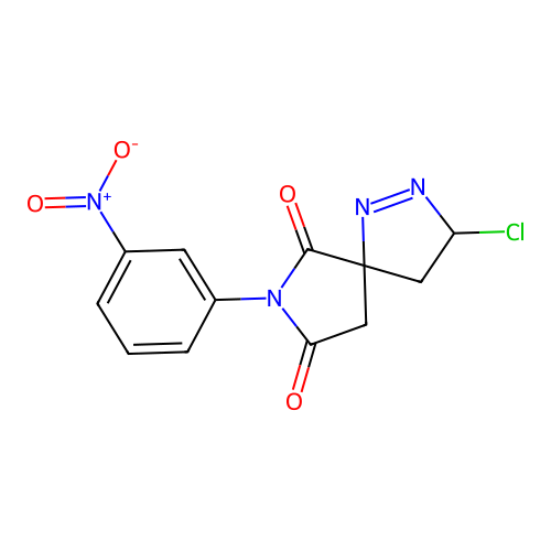 3-Chloro-7-(3-nitrophenyl)-1,2,7-triazaspiro[4.4]non-1-ene-6,8-dione structure