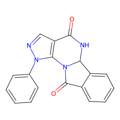 Cyclopenta[a]fluorene-4,10-dione, 1-phenyl-5,5a-dihydro-1H-1,2,5,10a-tetraaza- structure