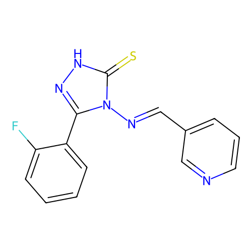 5-(2-Fluorophenyl)-4-((3-pyridinylmethylene)amino)-4H-1,2,4-triazole-3-thiol structure