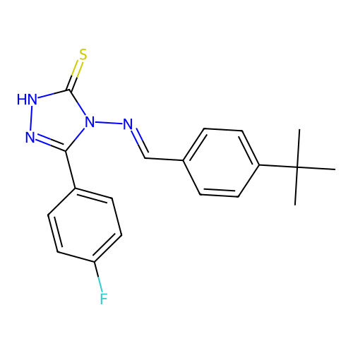 4-((4-Tert-butylbenzylidene)amino)-5-(4-fluorophenyl)-4H-1,2,4-triazole-3-thiol structure
