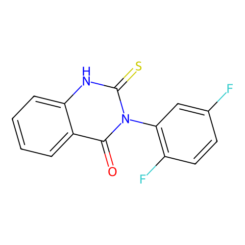 3-(2,5-difluorophenyl)-2-sulfanylquinazolin-4(3H)-one structure