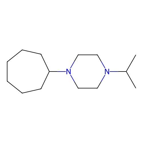1-Cycloheptyl-4-(propan-2-yl)piperazine structure