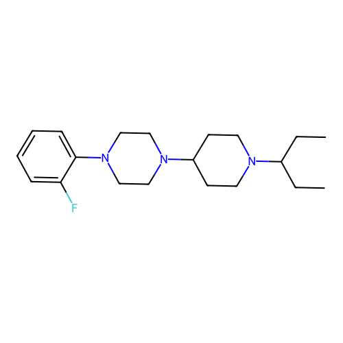 1-(2-Fluorophenyl)-4-[1-(pentan-3-yl)piperidin-4-yl]piperazine structure