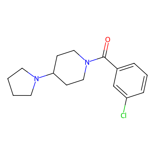 1-(3-Chlorobenzoyl)-4-(1-pyrrolidinyl)piperidine structure