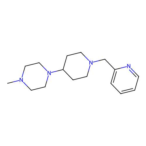 1-Methyl-4-[1-(pyridin-2-ylmethyl)piperidin-4-yl]piperazine structure