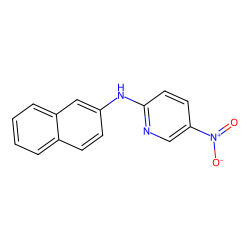 N-naphthalen-2-yl-5-nitropyridin-2-amine structure