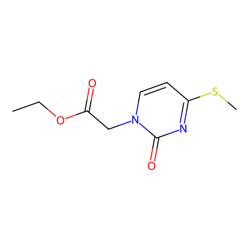 Ethyl 2-(4-methylsulfanyl-2-oxopyrimidin-1-yl)acetate structure