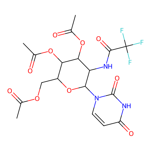 TfaNH(-2d)Hex3Ac4Ac6Ac-uracil-1-yl structure