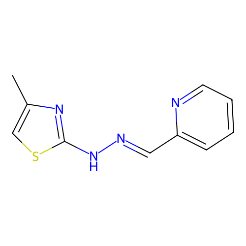 2-{(E)-[2-(4-methyl-1,3-thiazol-2-yl)hydrazinylidene]methyl}pyridine structure