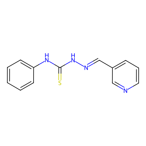 1-Phenyl-3-(pyridin-3-ylmethylideneamino)thiourea structure