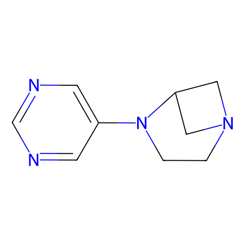 4-Pyrimidin-5-yl-1,4-diazabicyclo[3.1.1]heptane structure