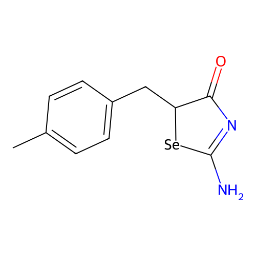 2-Imino-5-(4-methylbenzyl)-1,3-selenazolidin-4-one structure
