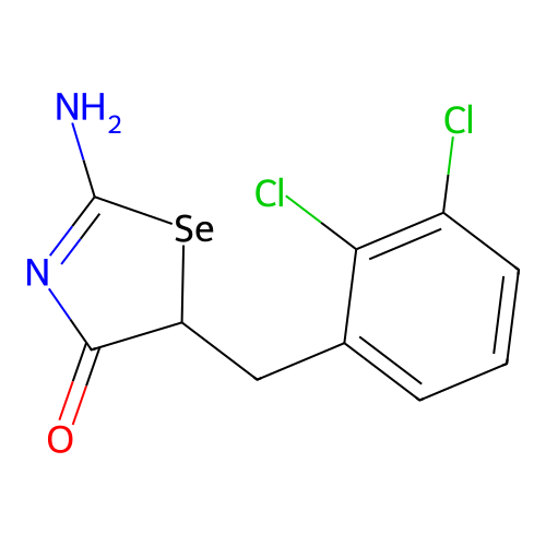 5-(2,3-Dichlorobenzyl)-2-imino-1,3-selenazolidin-4-one structure