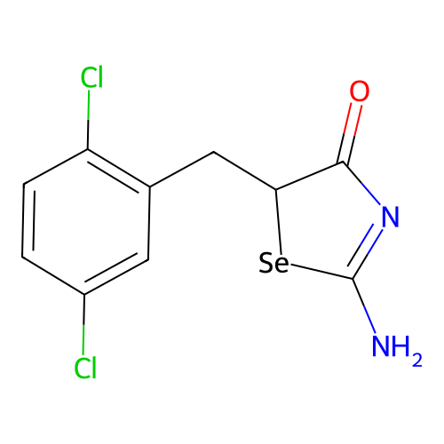 5-(2,5-Dichlorobenzyl)-2-imino-1,3-selenazolidin-4-one structure