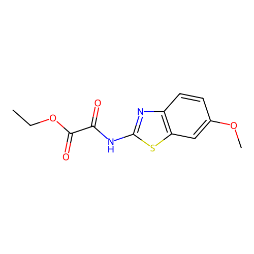 Ethyl [(6-methoxy-1,3-benzothiazol-2-yl)amino](oxo)acetate structure