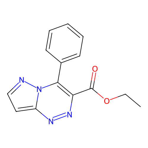 Pyrazolo[5,1-c]-as-triazine-3-carboxylic acid, 4-phenyl-, ethyl ester structure