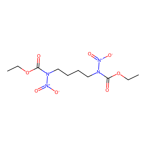二乙基丁烷-1,4-二基双(硝基氨基甲酸酯) structure