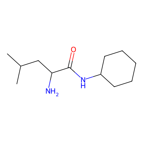 (S)-2-Amino-N-cyclohexyl-4-methylpentanamide hydrochloride structure