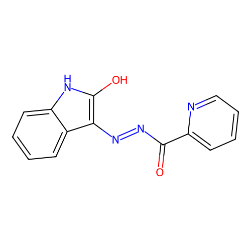 N-[(2-oxo(1H-benzo[d]azolin-3-ylidene))azamethyl]-2-pyridylcarboxamide structure