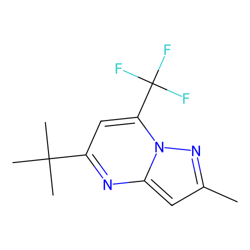 5-Tert-butyl-2-methyl-7-(trifluoromethyl)pyrazolo[1,5-a]pyrimidine structure