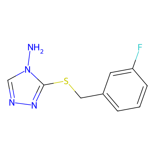 3-[(3-fluorobenzyl)thio]-4H-1,2,4-triazol-4-amine structure