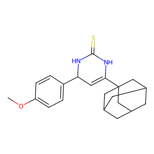 6-Adamantan-1-yl-4-(4-methoxy-phenyl)-3,4-dihydro-1H-pyrimidine-2-thione structure