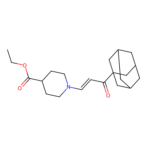 Ethyl 1-[(E)-3-(1-adamantyl)-3-oxo-1-propenyl]-4-piperidinecarboxylate structure