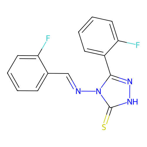 4-((2-Fluorobenzylidene)amino)-5-(2-fluorophenyl)-4H-1,2,4-triazole-3-thiol structure