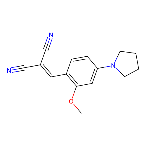 [2-Methoxy-4-(pyrrolidin-1-yl)benzylidene]propanedinitrile structure
