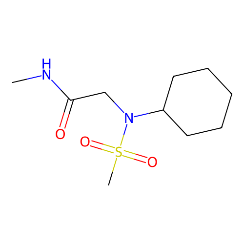 2-[cyclohexyl(methylsulfonyl)amino]-N-methylacetamide structure