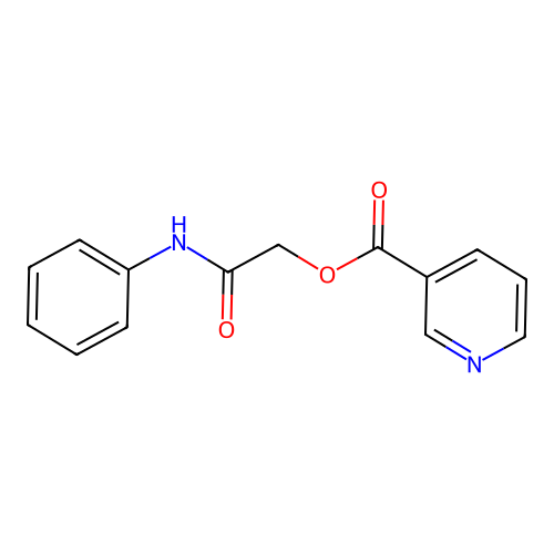 Nicotinic acid phenylcarbamoylmethyl ester structure