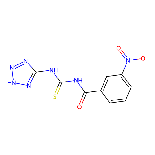 3-nitro-N-(1H-tetrazol-5-ylcarbamothioyl)benzamide structure