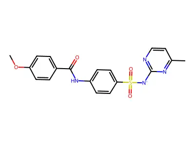 [4-[(4-Methoxybenzoyl)amino]phenyl]sulfonyl-(4-methylpyrimidin-2-yl)azanide structure