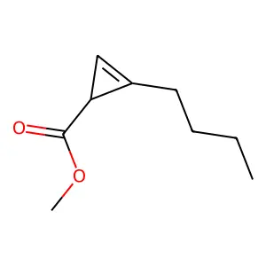 2-Cyclopropene-1-carboxylic acid, 2-butyl-, methyl ester structure
