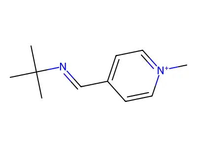 Pyridinium, 4-[[(1,1-dimethylethyl)imino]methyl]-1-methyl- structure