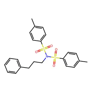 4-methyl-N-(4-methylphenyl)sulfonyl-N-(3-phenylpropyl)benzenesulfonamide structure