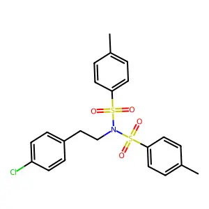 N-[2-(4-chlorophenyl)ethyl]-4-methyl-N-(4-methylphenyl)sulfonylbenzenesulfonamide structure