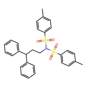 N-(3,3-diphenylpropyl)-4-methyl-N-(4-methylphenyl)sulfonylbenzenesulfonamide structure